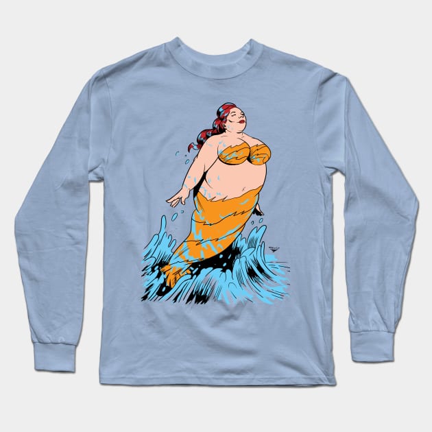 Mermaid Jumping Long Sleeve T-Shirt by Victor Maristane